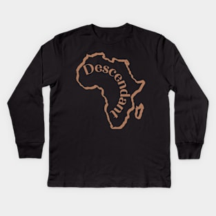 DESCENDANT AFRICAN CONTINENT Kids Long Sleeve T-Shirt